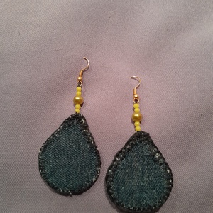 Margarétás fülbevaló - ékszer - fülbevaló - lógó fülbevaló - Meska.hu