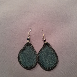 Kalocsai fehér virágos fülbevaló - ékszer - fülbevaló - lógó fülbevaló - Meska.hu