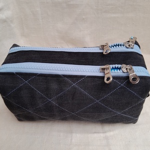 Neszeszer két fakkos világoskék - táska & tok - neszesszer - Meska.hu