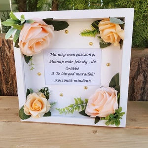 Szülőköszöntő k�pkeret - esküvő - emlék & ajándék - szülőköszöntő ajándék - Meska.hu