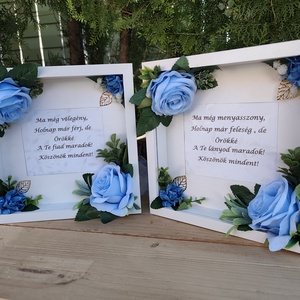 Szülőköszöntő k�pkeret, Esküvő, Emlék & Ajándék, Szülőköszöntő ajándék, Virágkötés, MESKA