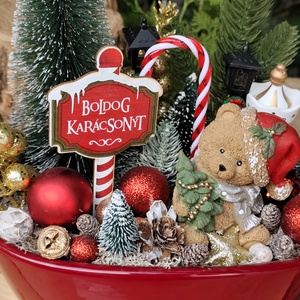 Karácsonyi asztaldísz - karácsony - adventi díszek - adventi asztaldísz - Meska.hu