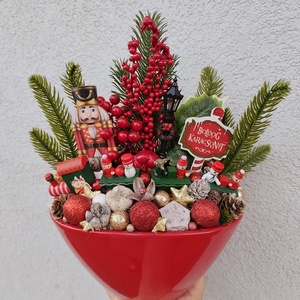 Karácsonyi asztaldísz fa vonatos - karácsony - adventi díszek - adventi asztaldísz - Meska.hu