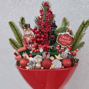 Karácsonyi asztaldísz fa vonatos - karácsony - adventi díszek - adventi asztaldísz - Meska.hu