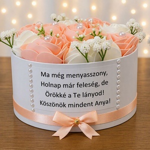 Szülőköszöntő virágbox esküvőre - Meska.hu