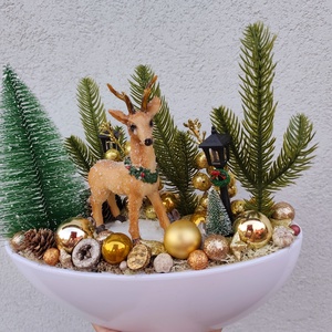 Karácsonyi asztaldísz-  - karácsony - adventi díszek - adventi asztaldísz - Meska.hu