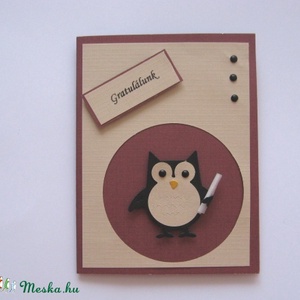 Gratulálunk - ballagásra, diploma átadásra (bagoly) -  - Meska.hu