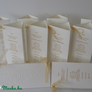 Menükártya -  esküvőre és egyéb rendezvényekre -  - Meska.hu