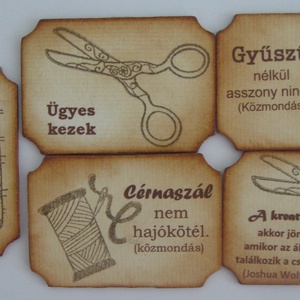 Egyedi termékcímke - árcédula - ajándékkísérő - olló - szabás-varrás - varrónő - ajándékkártya - egyedi termék - otthon & életmód - papír, írószer - ajándékozás kellékei - ajándékkísérő - Meska.hu
