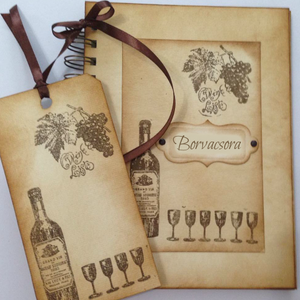 Szülőköszöntő album egy üveg borhoz - Bornapló  - borvacsora - rendezvények - üzleti partnerek  - szüreti emlék - otthon & életmód - papír, írószer - album & fotóalbum - Meska.hu