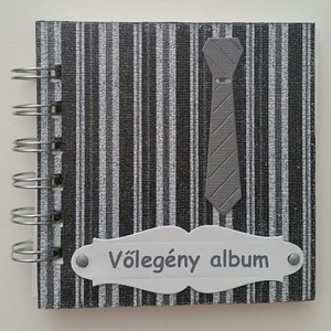 Vőlegény album - legénybúcsú - születésnap -emlék apának - szülőköszöntő album - nyakkendő - férfi - örök emlék - egyedi, Otthon & Lakás, Papír írószer, Album & Fotóalbum, Papírművészet, Meska