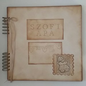 Emlék a jövőnek - Babaalbum - babaszületés - keresztelő - keresztszülők - egyedi termék-örök emlék - kisbabánk született, Otthon & Életmód, Papír, írószer, Album & Fotóalbum, Papírművészet, MESKA