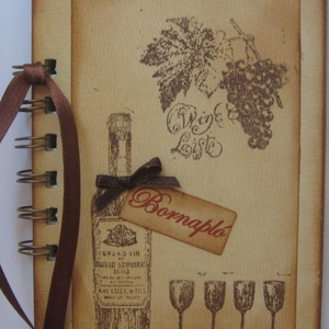 Szülőköszöntő album egy üveg borhoz - Bornapló  - borvacsora - rendezvények - üzleti partnerek  - szüreti emlék, Otthon & Életmód, Papír írószer, Album & Fotóalbum, Papírművészet, MESKA