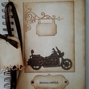 Motoros emlékek -legénybúcsú -  rendezvények - találkozók- versenyek - csoportajándék - emlékmegőrző album - élményírás - otthon & életmód - papír, írószer - album & fotóalbum - Meska.hu