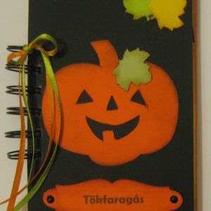 Tökfaragás - album - őszi emlék - tökfesztivál - emlékmegőrzőalbum - gyermekfoglalkozás - egyedi termék - ősszel történt, Otthon & Életmód, Dekoráció, Halloween, Halloweeni meghívó, képeslap, ajándékkísérő, Papírművészet, MESKA