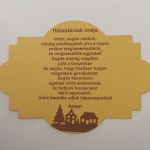 Házastársak imája - szalaggal - szalag nélkül - falikép - dekoráció, Otthon & Életmód, Dekoráció, Kép & Falikép, Táblakép, Papírművészet, MESKA