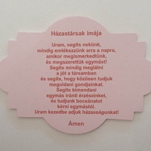 Házastársak imája - szalaggal - szalag nélkül - falikép - dekoráció - otthon & életmód - dekoráció - kép & falikép - táblakép - Meska.hu