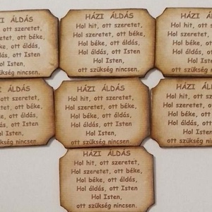 Hűtőmágnes - Házi áldás - csoportajándék - rendezvényajándék -családi ünnepek - céges  találkozó, Otthon & Életmód, Konyhafelszerelés, tálalás, Konyhai dekoráció, Hűtőmágnes, Papírművészet, MESKA