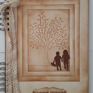 Családi emlékkönyv - emlékmegőrző album - az én családom - emlék a jövőnek - jelen pillanatai  -családi ünnepek ajándéka - Meska.hu