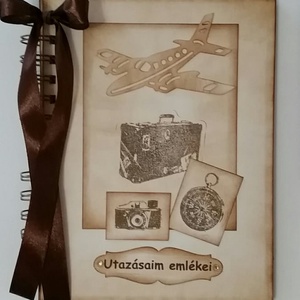 Reptér - Utazz velem - Felhők között - emlékmegőrző album - reptéri jegyzetek - nászút - utazási ajándék - örök emlék - otthon & életmód - papír, írószer - album & fotóalbum - Meska.hu