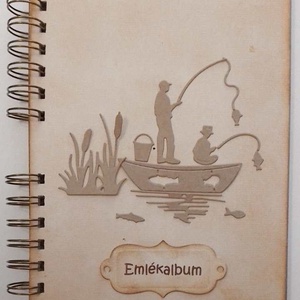 Horgászalbum  - versenyajándék - kifogtam a nagy halat -egyedi ajándékötlet - emlékek és élmények-egyedi emlékmegőrző  2 - otthon & életmód - papír, írószer - album & fotóalbum - Meska.hu
