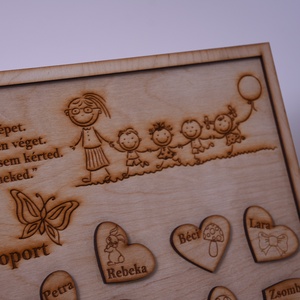 Gravírozott ovis csoport tabló - otthon & életmód - dekoráció - fali és függő dekoráció - falra akasztható dekor - Meska.hu