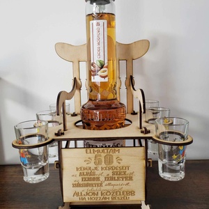 Gravírozható Ital kínáló hintaszék, Otthon & Életmód, Konyhafelszerelés, tálalás, Italos kellékek, Boros díszdoboz, Gravírozás, pirográfia, MESKA