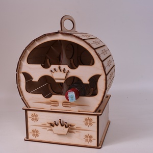 Gravírozott Hordó Italtartó Ajándékszett, Otthon & Életmód, Konyhafelszerelés, tálalás, Italos kellékek, Italtartó, Gravírozás, pirográfia, MESKA