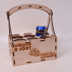 Gravírozott sörtartó doboz/láda � 6 dobozos sörhöz - otthon & életmód - konyhafelszerelés, tálalás - italos kellékek - italtartó - Meska.hu