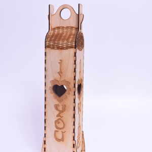 Egyedi gravírozott bortartó, Otthon & Életmód, Konyhafelszerelés, tálalás, Italos kellékek, Boros díszdoboz, Gravírozás, pirográfia, MESKA