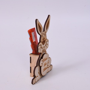 Gravírozott húsvéti nyuszi csokitartó - Édes otthon - ünnepi díszek, dekorációk - húsvéti díszek és dekorációk - húsvéti asztaldíszek - Meska.hu