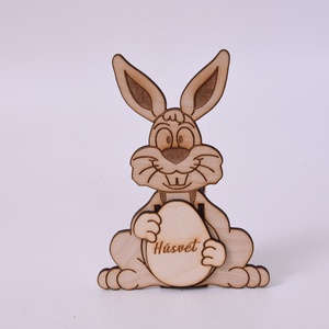 Gravírozott húsvéti nyuszi csokitartó - Húsvét, Ünnepi díszek, dekorációk, Húsvéti díszek és dekorációk, Húsvéti asztaldíszek, Gravírozás, pirográfia, MESKA