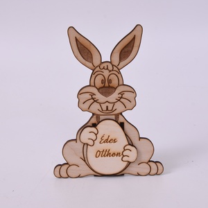 Gravírozott húsvéti nyuszi csokitartó - Édes otthon, Ünnepi díszek, dekorációk, Húsvéti díszek és dekorációk, Húsvéti asztaldíszek, Gravírozás, pirográfia, MESKA
