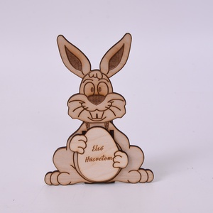 Gravírozott húsvéti nyuszi csokitartó - Első húsvétom, Ünnepi díszek, dekorációk, Húsvéti díszek és dekorációk, Húsvéti asztaldíszek, Gravírozás, pirográfia, MESKA