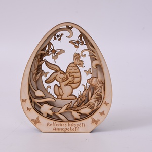 Nyuszis álló tojás dísz - ünnepi díszek, dekorációk - húsvéti díszek és dekorációk - húsvéti asztaldíszek - Meska.hu