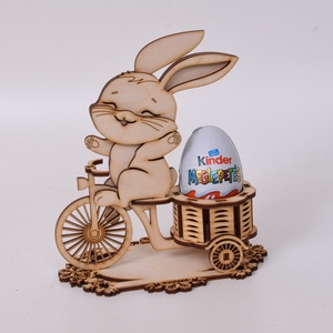 Gravírozott húsvéti nyuszis tojástartó, Ünnepi díszek, dekorációk, Húsvéti díszek és dekorációk, Húsvéti asztaldíszek, Gravírozás, pirográfia, MESKA