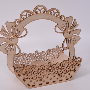 Gravírozott húsvéti kosár - ünnepi díszek, dekorációk - húsvéti díszek és dekorációk - húsvéti asztaldíszek - Meska.hu