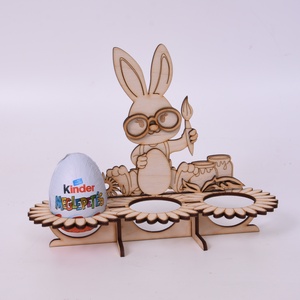 Gravírozott húsvéti nyuszis tojástartó, Ünnepi díszek, dekorációk, Húsvéti díszek és dekorációk, Húsvéti tojástartó, Gravírozás, pirográfia, MESKA