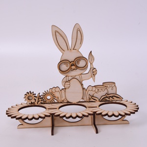 Gravírozott húsvéti nyuszis tojástartó - ünnepi díszek, dekorációk - húsvéti díszek és dekorációk - húsvéti tojástartó - Meska.hu