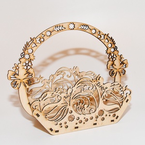 Gravírozott Húsvéti kosár - ünnepi díszek, dekorációk - húsvéti díszek és dekorációk - húsvéti tojástartó - Meska.hu