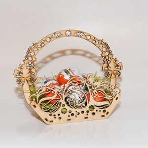 Gravírozott Húsvéti kosár - ünnepi díszek, dekorációk - húsvéti díszek és dekorációk - húsvéti tojástartó - Meska.hu