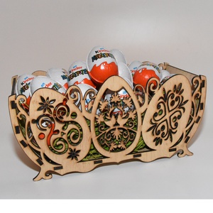Gravírozott Húsvéti kosár, Ünnepi díszek, dekorációk, Húsvéti díszek és dekorációk, Húsvéti tojástartó, Gravírozás, pirográfia, MESKA