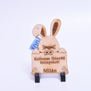 Húsvéti gravírozott pénzátadó nyuszi - Meska.hu