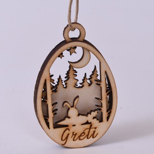 Gravírozott húsvéti tojás névvel - ünnepi díszek, dekorációk - húsvéti díszek és dekorációk - húsvéti tojás, hímestojás - Meska.hu