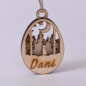 Gravírozott húsvéti tojás névvel, Ünnepi díszek, dekorációk, Húsvéti díszek és dekorációk, Húsvéti tojás, hímestojás, Gravírozás, pirográfia, MESKA