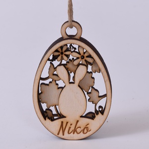 Gravírozott húsvéti tojás névvel - ünnepi díszek, dekorációk - húsvéti díszek és dekorációk - húsvéti tojás, hímestojás - Meska.hu