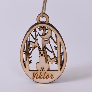 Gravírozott húsvéti tojás névvel, Ünnepi díszek, dekorációk, Húsvéti díszek és dekorációk, Húsvéti tojás, hímestojás, Gravírozás, pirográfia, MESKA