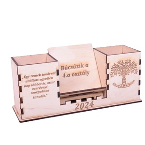 Gravírozott ceruzatartó telefon tartóval - otthon & életmód - tárolás & rendszerezés - íróasztali tároló - Meska.hu