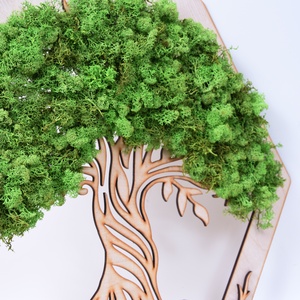 Gravírozott Életfa � Izlandi zuzmóval - otthon & életmód - dekoráció - fali és függő dekoráció - zuzmókép, mohakép - Meska.hu