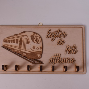 Gravírozott fali kulcstartó � névvel, Táska & Tok, Kulcstartó & Táskadísz, Kulcstartó, Gravírozás, pirográfia, MESKA
